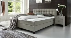 Boxspringbett "Luciano" 31 Boxspringbett "Luciano" -Bettbezüge Verkäufe 2024 boxspringbett luciano 53cm webstoff grau