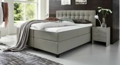 Boxspringbett "Luciano" 32 Boxspringbett "Luciano" -Bettbezüge Verkäufe 2024 boxspringbett luciano 66cm webstoff grau
