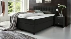 Boxspringbett "Luciano" 36 Boxspringbett "Luciano" -Bettbezüge Verkäufe 2024 boxspringbett luciano 66cm webstoff schwarz