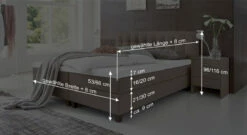 Boxspringbett "Luciano" 26 Boxspringbett "Luciano" -Bettbezüge Verkäufe 2024 boxspringbett luciano bemassungs skizze