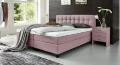 Boxspringbett "Luciano" 41 Boxspringbett "Luciano" -Bettbezüge Verkäufe 2024 boxspringbett luciano webstoff flieder trendig