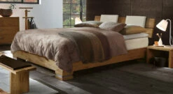 Boxspringbett "Mexiana" -Bettbezüge Verkäufe 2024 boxspringbett mexiana wildeiche natur kopfteil bequem gr