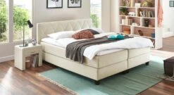 Boxspringbett "Midway" 27 Boxspringbett "Midway" -Bettbezüge Verkäufe 2024 boxspringbett midway creme 53cm liegehoehe