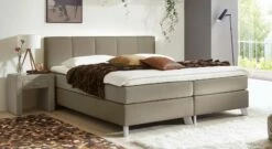 Boxspringbett "Oceanside" -Bettbezüge Verkäufe 2024 boxspringbett oceanside 53cm kunstleder taupe webstoff
