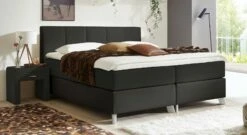Boxspringbett "Oceanside" -Bettbezüge Verkäufe 2024 boxspringbett oceanside 66cm kunstleder schwarz webstoff
