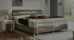 Boxspringbett "Oceanside" -Bettbezüge Verkäufe 2024 boxspringbett oceanside bemassung grafik