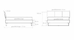 Boxspringbett "Olanda" -Bettbezüge Verkäufe 2024 boxspringbett olanda mass grafik