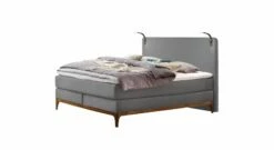 Boxspringbett "Palmiro" -Bettbezüge Verkäufe 2024 boxspringbett palmiro stoffbezug weissgrau