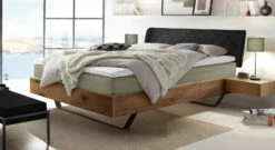 Boxspringbett "Pareio" 20 Boxspringbett "Pareio" -Bettbezüge Verkäufe 2024 boxspringbett pareio wildeichenholz natur