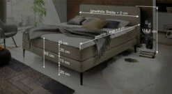 Boxspringbett "Paroldo" -Bettbezüge Verkäufe 2024 boxspringbett paroldo bemassung grafik