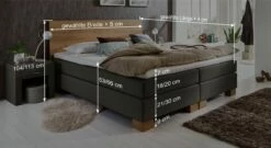 Boxspringbett "Peachland" -Bettbezüge Verkäufe 2024 boxspringbett peachland bemassung grafik