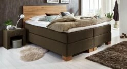 Boxspringbett "Peachland" -Bettbezüge Verkäufe 2024 boxspringbett peachland harmonisch farbkombination holz stoffbezug