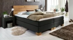 Boxspringbett "Peachland" -Bettbezüge Verkäufe 2024 boxspringbett peachland kernbuche webstoff schwarz