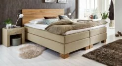 Boxspringbett "Peachland" -Bettbezüge Verkäufe 2024 boxspringbett peachland natur hell stoffbezug