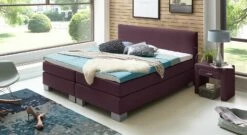 Boxspringbett "Puebla" -Bettbezüge Verkäufe 2024 boxspringbett puebla 53cm webstoff beere