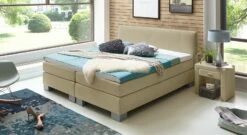 Boxspringbett "Puebla" -Bettbezüge Verkäufe 2024 boxspringbett puebla 53cm webstoff natur