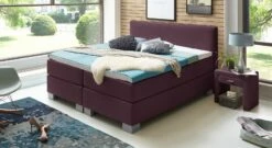 Boxspringbett "Puebla" -Bettbezüge Verkäufe 2024 boxspringbett puebla 66cm webstoff beere