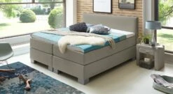 Boxspringbett "Puebla" -Bettbezüge Verkäufe 2024 boxspringbett puebla 66cm webstoff taupe