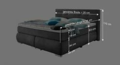 Boxspringbett "Revelin" 10 Boxspringbett "Revelin" -Bettbezüge Verkäufe 2024 boxspringbett revelin bemassungsgrafik