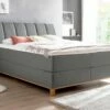 Boxspringbett "Rivelino" -Bettbezüge Verkäufe 2024 boxspringbett rivelino webstoffbezug grau