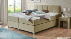 Boxspringbett "Rockford" -Bettbezüge Verkäufe 2024 boxspringbett rockford 66cm webstoff natur