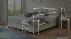 Boxspringbett "Rockford" -Bettbezüge Verkäufe 2024 boxspringbett rockford bemassung grafik