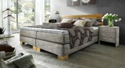 Boxspringbett "Salvatore" -Bettbezüge Verkäufe 2024 boxspringbett salvatore klassisches grau liegehoehe 53cm gr