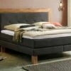 Boxspringbett "Solberg" -Bettbezüge Verkäufe 2024 boxspringbett solberg kunstlederbezug grau meliert