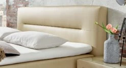 Boxspringbett "Sunshine" -Bettbezüge Verkäufe 2024 boxspringbett sunshine kopfteil gepolstert kunstleder