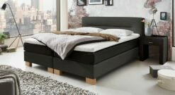 Boxspringbett "Sunshine" -Bettbezüge Verkäufe 2024 boxspringbett sunshine schwarz uni klassisch