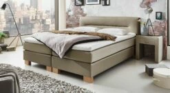 Boxspringbett "Sunshine" -Bettbezüge Verkäufe 2024 boxspringbett sunshine taupe 53cm liegehoehe