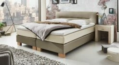 Boxspringbett "Sunshine" -Bettbezüge Verkäufe 2024 boxspringbett sunshine taupe creme bezug