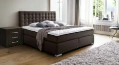 Boxspringbett "Taimea" -Bettbezüge Verkäufe 2024 boxspringbett taimea braun kunstleder