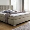 Boxspringbett "Taimea" -Bettbezüge Verkäufe 2024 boxspringbett taimea graubraun kunstleder