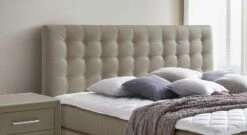 Boxspringbett "Taimea" -Bettbezüge Verkäufe 2024 boxspringbett taimea kopfteil steppung polster