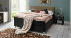 Boxspringbett "Tiberio" 36 Boxspringbett "Tiberio" -Bettbezüge Verkäufe 2024 boxspringbett tiberio schwarz kopfteil braun 66cm