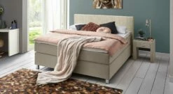 Boxspringbett "Tiberio" 30 Boxspringbett "Tiberio" -Bettbezüge Verkäufe 2024 boxspringbett tiberio taupe kopfteil beige 66cm