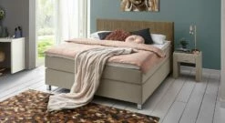 Boxspringbett "Tiberio" 38 Boxspringbett "Tiberio" -Bettbezüge Verkäufe 2024 boxspringbett tiberio taupe kopfteil braun 66cm