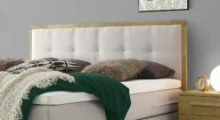 Boxspringbett "Tistran" -Bettbezüge Verkäufe 2024 boxspringbett tistran kopfteil rahmen eichenholz