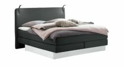 Boxspringbett "Tolomeo" -Bettbezüge Verkäufe 2024 boxspringbett tolomeo bezug anthrazit box weiss