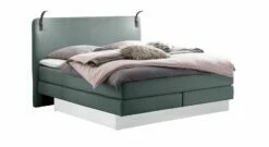 Boxspringbett "Tolomeo" -Bettbezüge Verkäufe 2024 boxspringbett tolomeo bezug blaugrau box weiss