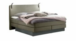 Boxspringbett "Tolomeo" -Bettbezüge Verkäufe 2024 boxspringbett tolomeo bezug sandgrau box anthrazit