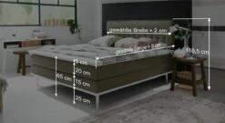 Boxspringbett "Tromello" -Bettbezüge Verkäufe 2024 boxspringbett tromello bemassung grafik