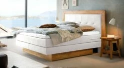 Boxspringbett "Vilberg" -Bettbezüge Verkäufe 2024 boxspringbett vilberg kunstlederbezug weiss
