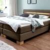 Boxspringbett "Vincenzo" -Bettbezüge Verkäufe 2024 boxspringbett vincenzo 53cm webstoff braun