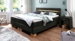 Boxspringbett "Vincenzo" -Bettbezüge Verkäufe 2024 boxspringbett vincenzo 53cm webstoff schwarz