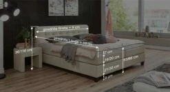 Boxspringbett "Westport" -Bettbezüge Verkäufe 2024 boxspringbett westport bemassung grafik