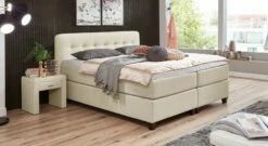 Boxspringbett "Westport" -Bettbezüge Verkäufe 2024 boxspringbett westport creme 66cm liegehoehe