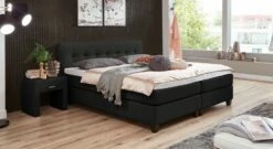 Boxspringbett "Westport" -Bettbezüge Verkäufe 2024 boxspringbett westport schwarz 53cm liegehoehe