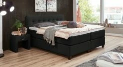 Boxspringbett "Westport" -Bettbezüge Verkäufe 2024 boxspringbett westport schwarz 66cm liegehoehe